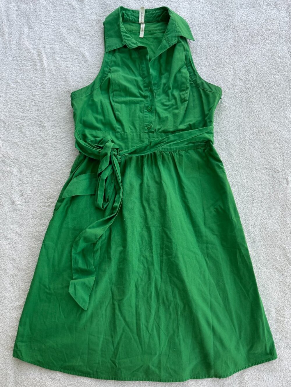 Maeve Green Sleeveless Halter Shirt Dress Cotton Size 8